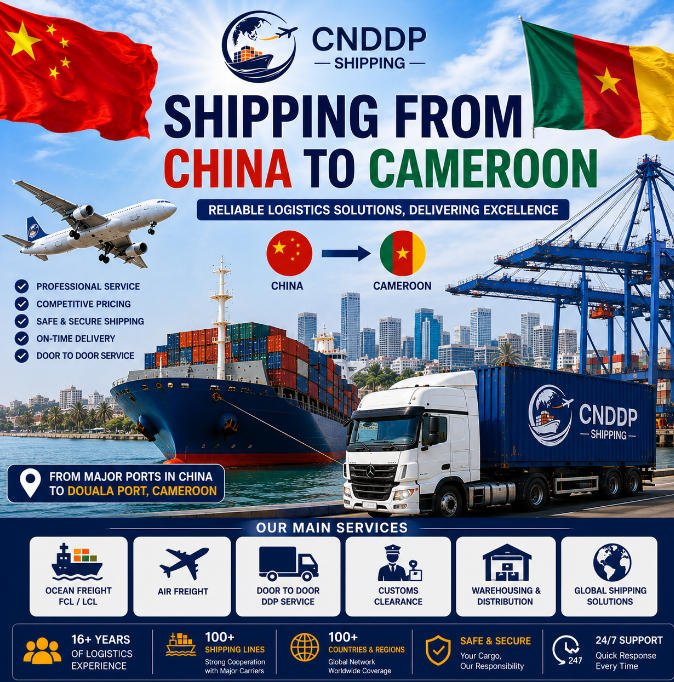 Shipping from China to Cameroon