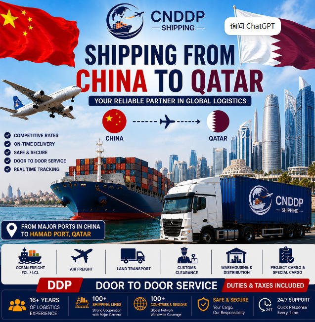 Shipping from China to Qatar