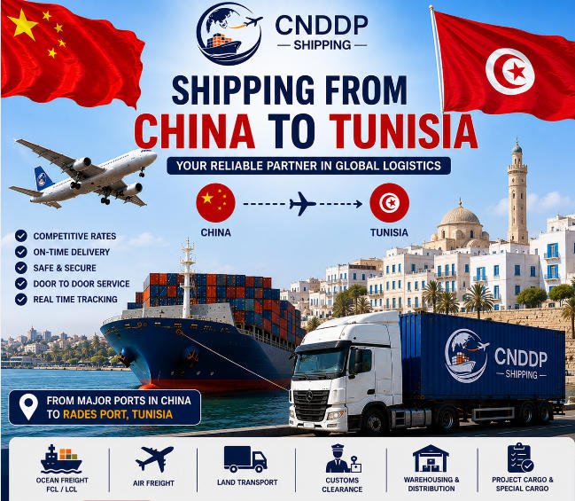 Shipping from China to Tunisia