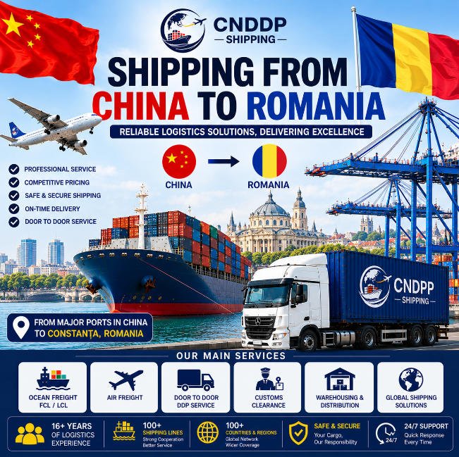 Shipping from China to Romania