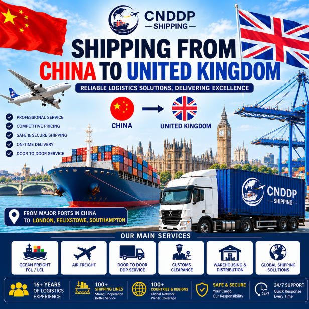 Shipping from China to the UK